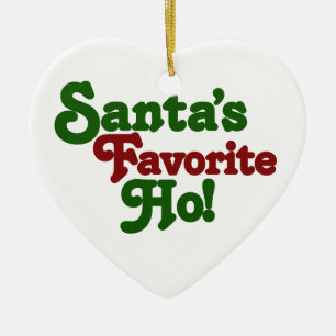 Santas favourite ho ceramic tree decoration