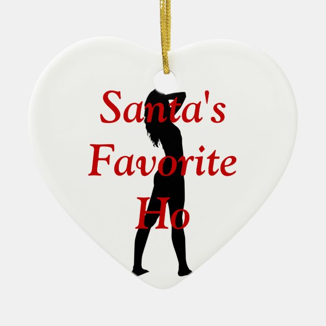 Santas Favourite Ho Ceramic Tree Decoration (Front)