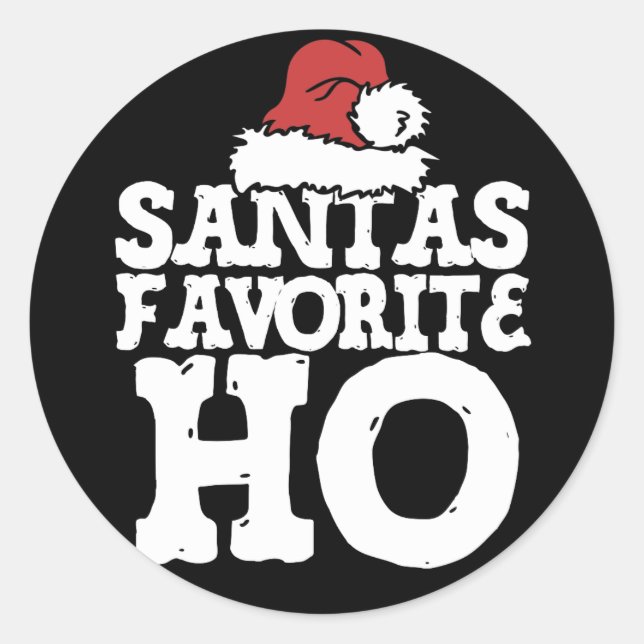 Santas Favourite Ho Classic Round Sticker (Front)