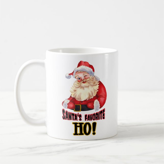 Santa's Favourite Ho Coffee Mug (Left)