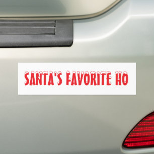 Santa's Favourite Ho Custom  Bumper Sticker