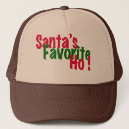 santa's favourite ho funny christmas hat design