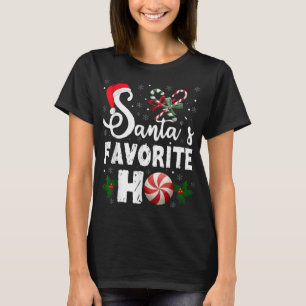 Santa's Favourite Ho Funny Christmas Men Women Hol T-Shirt