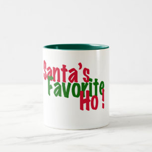 Santa's favourite ho funny christmas mug design