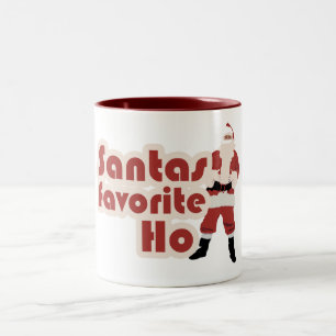 Santas Favourite Ho Funny Christmas Two-Tone Coffee Mug