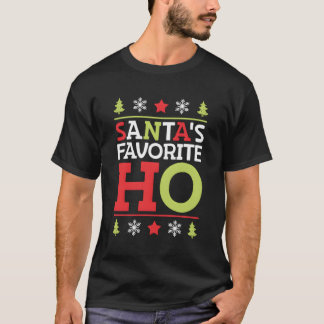 Santa'S Favourite Ho Funny Christmas Women Xmas Sa T-Shirt