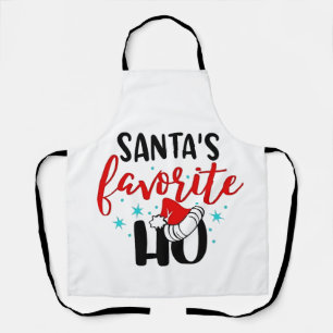 Santa's Favourite Ho Funny Christmas Xmas Apron