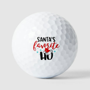 Santa's Favourite Ho Funny Christmas Xmas Golf Balls