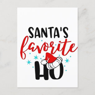 Santa's Favourite Ho Funny Christmas Xmas Invitation Postcard