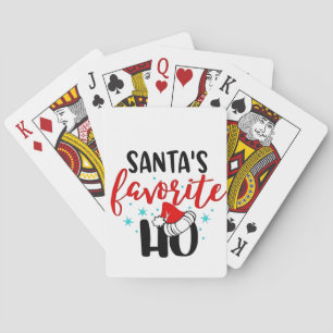 Santa's Favourite Ho Funny Christmas Xmas Playing Cards