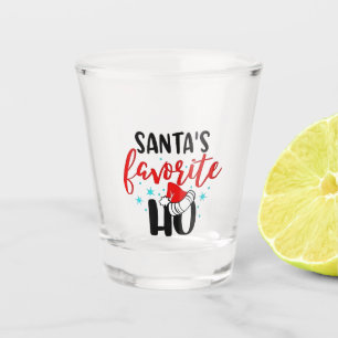 Santa's Favourite Ho Funny Christmas Xmas Shot Glass