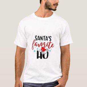 Santa's Favourite Ho Funny Christmas Xmas T-Shirt