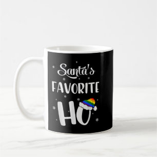 Santas Favourite Ho Gay Christmas Rainbow Lesbian  Coffee Mug