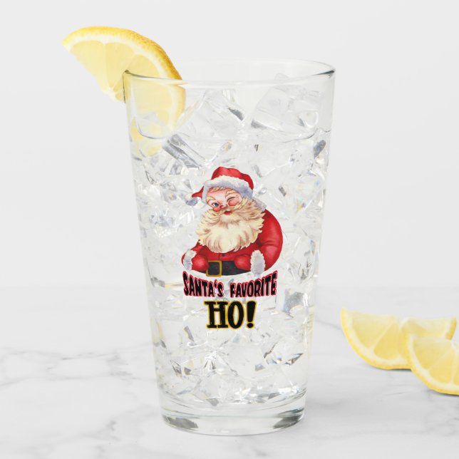 Santa's Favourite Ho Glass (Front Ice)