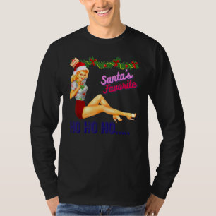 Santa's Favourite Ho Ho Ho Nice Naughty Dirty Joke T-Shirt