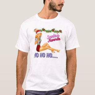Santa's-Favourite-Ho Ho Ho Nice Naughty Dirty Joke T-Shirt