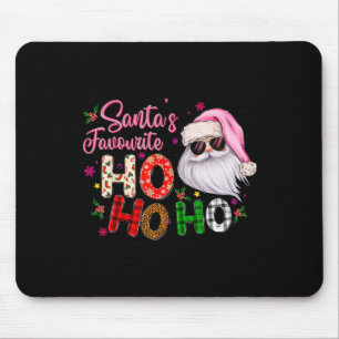 Santa's Favourite Ho Ho Ho Santa Claus Pink Christ Mouse Pad