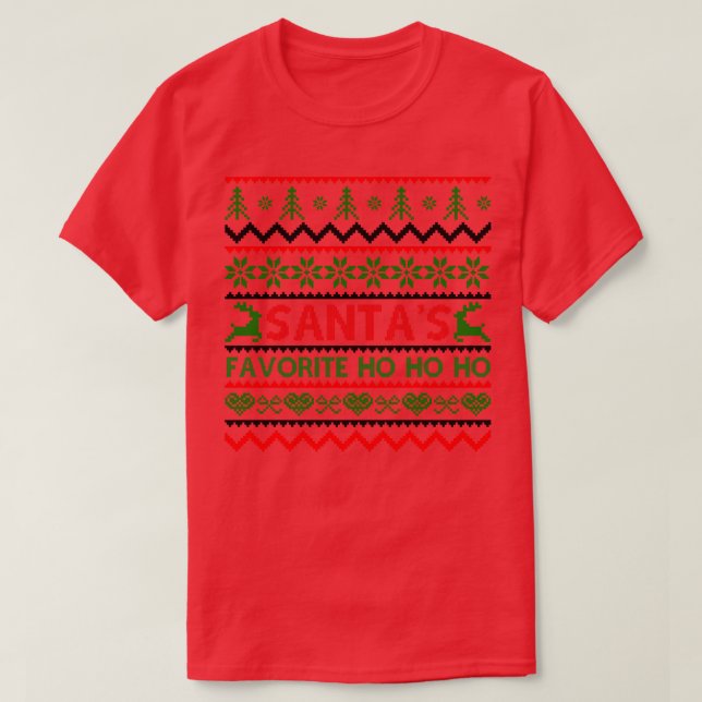 Santas favourite ho ho ho T-Shirt (Design Front)