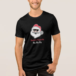 Santa's Favourite Ho Ho Ho Tri-Blend Shirt