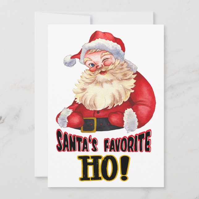 Santa's Favourite Ho Holiday Card (Front)