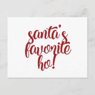 Santa's Favourite Ho! Holiday Postcard