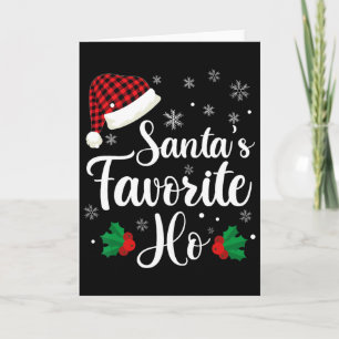 Santa's Favourite Ho Naughty Christmas Adult Humou Card