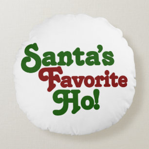 Santas favourite ho round cushion