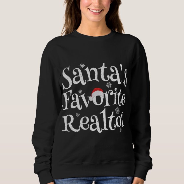 Santas Favourite Ho Santa favourite Ho Funny Girls Sweatshirt (Front)