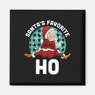 Santa's Favourite Ho - Xmas Naughty Santa Christma Magnet
