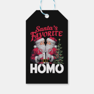 Santas Favourite Homo Gay Christmas LGBTQ Pride  Gift Tags