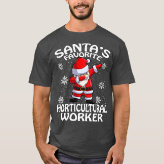 Santas Favourite Horticultural Worker Christmas T-Shirt