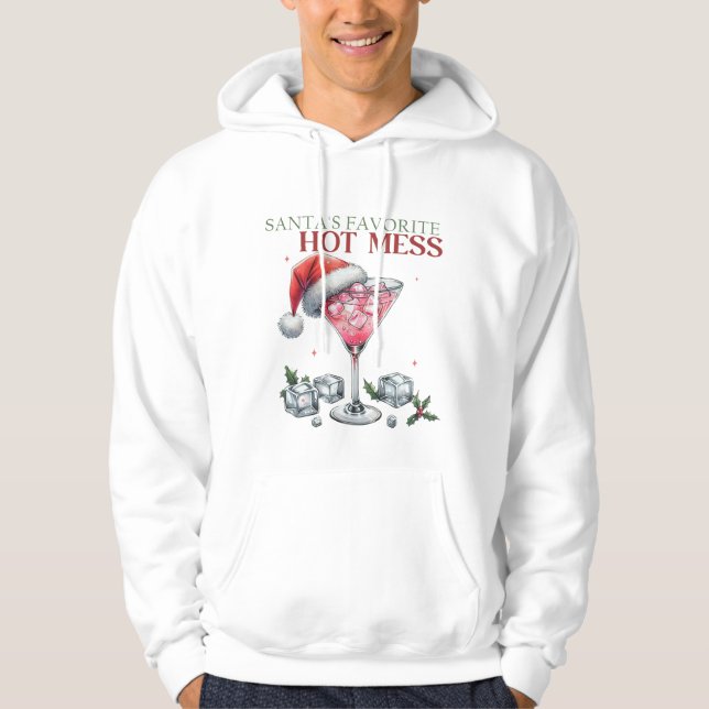 Santas Favourite Hot Mess Hoodie (Front)