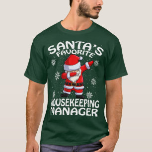 Santas Favourite Housekeeping Manager Christmas T-Shirt
