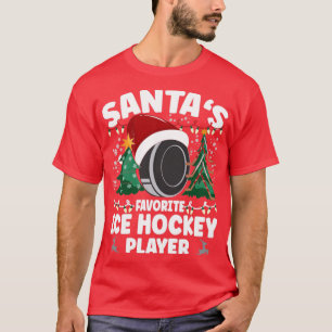 Santas Favourite Ice Hockey Player T-Shirt