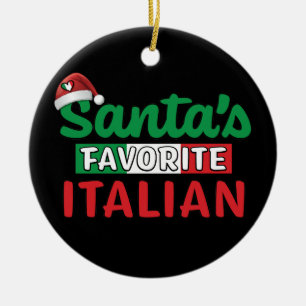 Santa's Favourite Italian Ceramic Ornament