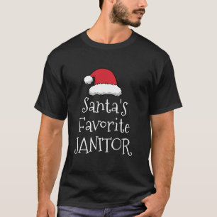 Santas Favourite Janitor Christmas Funny Gift Paja T-Shirt
