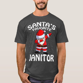 Santas Favourite Janitor Christmas T-Shirt