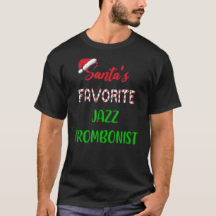 Santas Favourite Jazz Trombonist trombone Christ T-Shirt