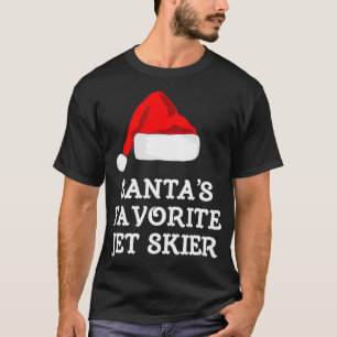 Santas Favourite Jet Skier Gift Skiing Ski Jetski T-Shirt