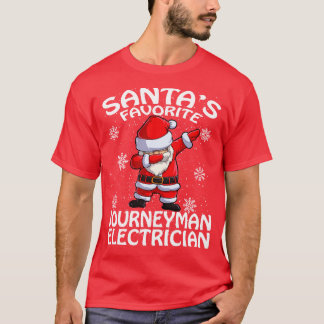 Santas Favourite Journeyman Electrician Christmas T-Shirt