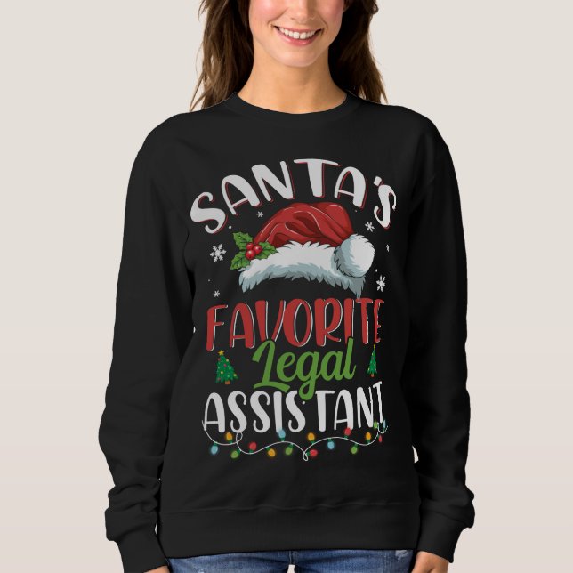 Santa's Favourite Legal Assistant Christmas Santa  Sweatshirt (Front)