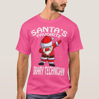 Santas Favourite Library Technician Christmas T-Shirt