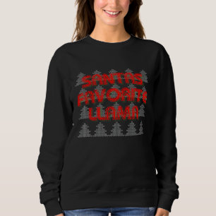 Santas Favourite Llama Ugly Christmas Sweater Part