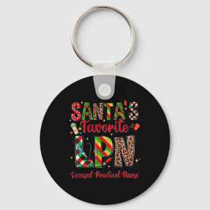 Santa's Favourite Lpn Licensed Practical Nurse Wom Key Ring