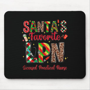 Santa's Favourite Lpn Licensed Practical Nurse Wom Mouse Pad