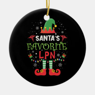 Santas Favourite Massage Therapist Ceramic Ornament