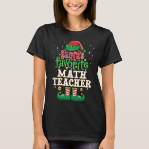 Santa's Favourite Math Teacher Christmas Matching T-Shirt