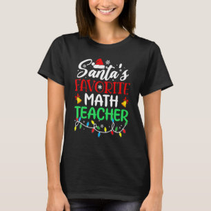 Santa's Favourite Math Teacher Christmas T-Shirt