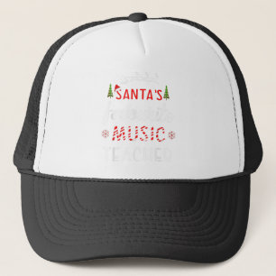 Santa's Favourite Music Teacher Musician Christmas Trucker Hat