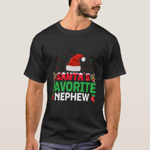 Santa'S Favourite Nephew Christmas Matching Costum T-Shirt